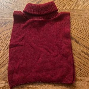 Unisex fake mock turtleneck Burgundy